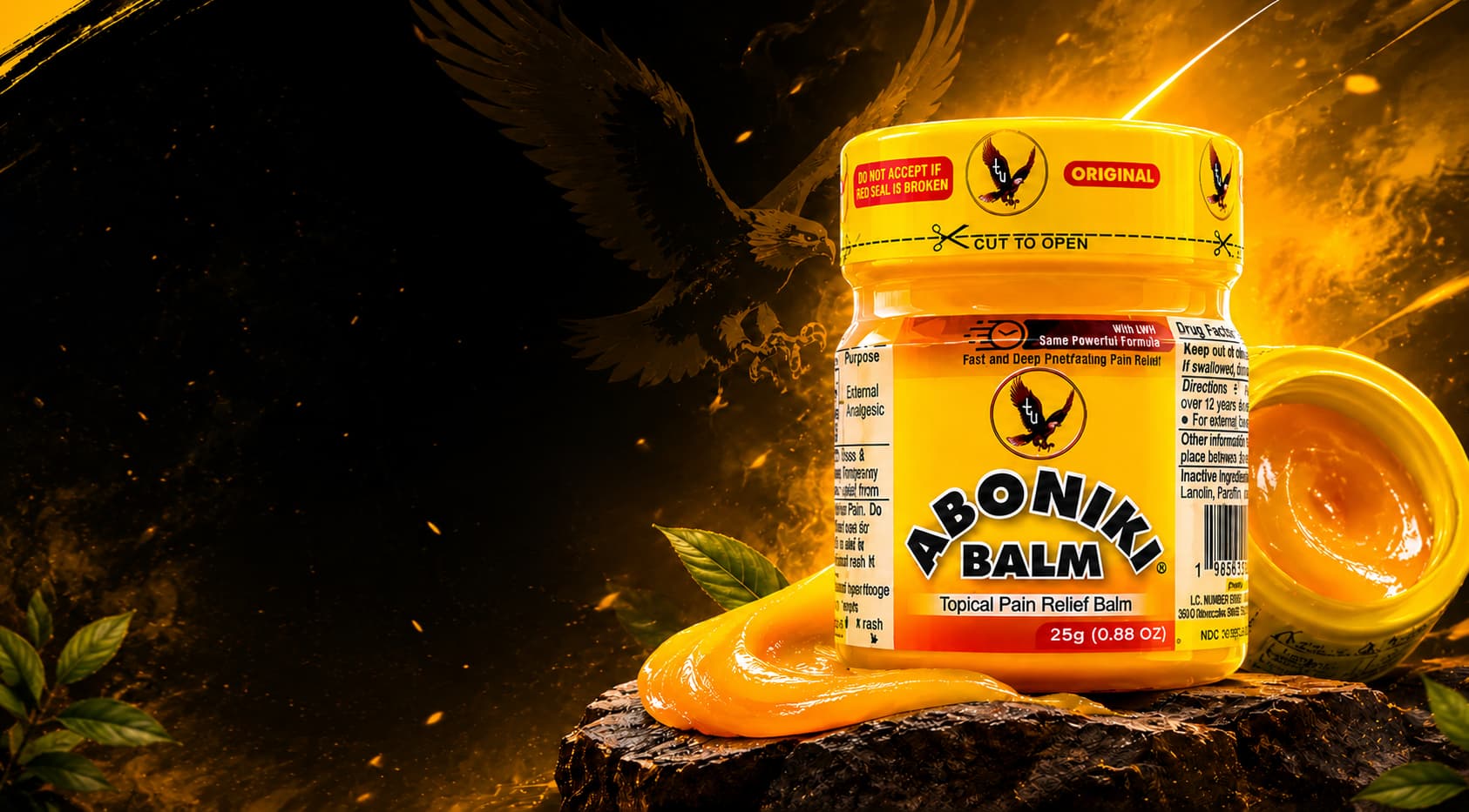 Aboniki Balm — bálsamo tópico para alivio del dolor con fórmula penetrante